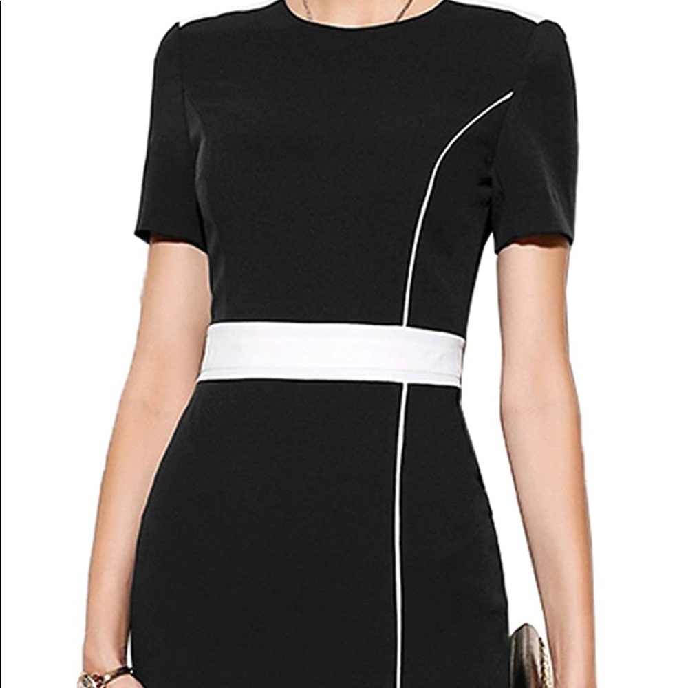 Beautiful, business casual dress! Soft & comfortable. Form fitting & flattering!